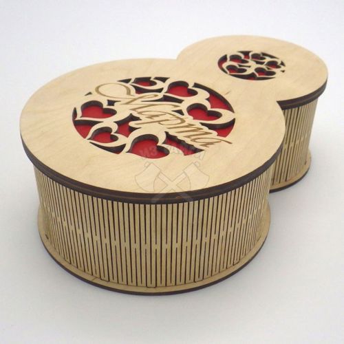 طرح برش لیزری مارس جعبه هدیه - laser cut march 8 gift box - برای دستگاه CNC چوب و لیزر (سی ان سی)