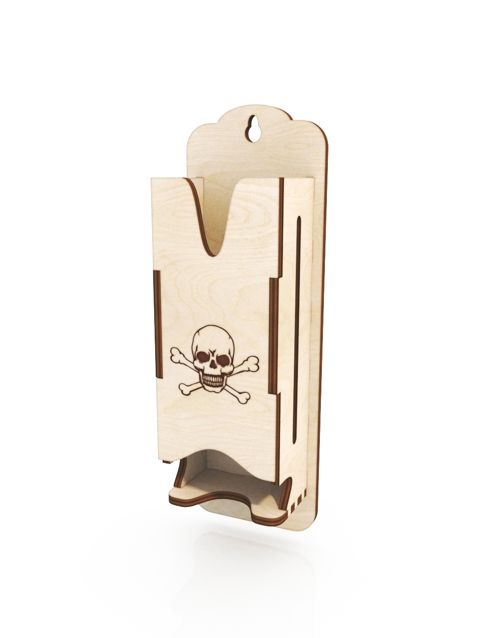 طرح برش لیزری جعبه کبریت نگهدارنده دیواری نصب - laser cut match box holder wall mount ve - برای دستگاه CNC چوب و لیزر (سی ان سی)