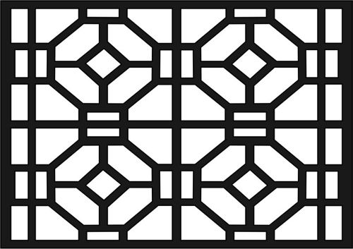طرح برش لیزری ام دی اف جلی هندسی صفحه صفحه - laser cut mdf jali geometric screen ve - برای دستگاه CNC چوب و لیزر (سی ان سی)