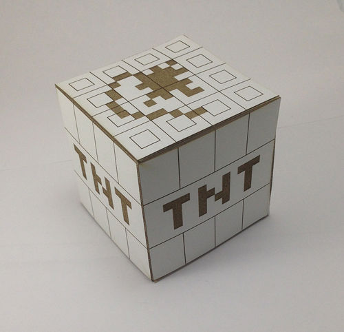 طرح برش لیزری ماینکرافت کارت استوک بلوک - laser cut minecraft cardstock block ve - برای دستگاه CNC چوب و لیزر (سی ان سی)