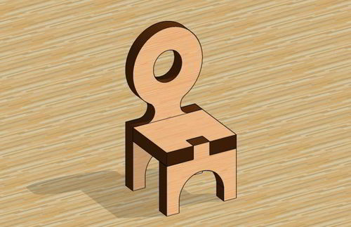 طرح صندلی غذاخوری مینیاتوری برش لیزری نیاز به تعمیر - laser cut miniature dining chair - برای دستگاه CNC چوب و لیزر (سی ان سی)
