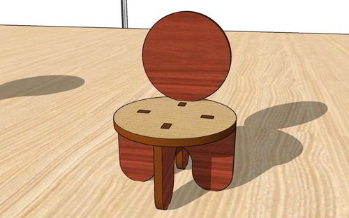 طرح مبلمان مینیاتوری برش لیزری، صندلی، DIY، خانه عروسکی سه بعدی، مبلمان، هزینه - laser cut miniature furniture chair diy 3d dollhouse furniture - برای دستگاه CNC چوب و لیزر (سی ان سی)