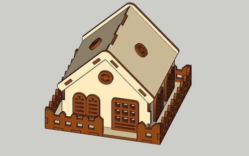 طرح laser-cut-miniature-house-christmas-night-light-lamp-plywood-tealight-holder-gift-ve