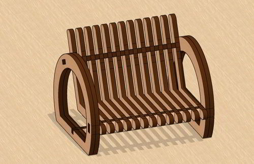 طرح مبل پارامتری برش لیزری پارامتریک - laser cut miniature parametric sofa chair - برای دستگاه CNC چوب و لیزر (سی ان سی)