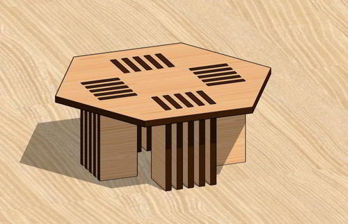 طرح میز مینیاتوری برش لیزری خانه عروسکی مبلمان اسباب بازی اسباب بازی - laser cut miniature table dollhouse furniture toy - برای دستگاه CNC چوب و لیزر (سی ان سی)