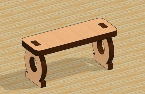 طرح میز مینیاتوری برش لیزری چوبی چوب - laser cut miniature table wooden - برای دستگاه CNC چوب و لیزر (سی ان سی)