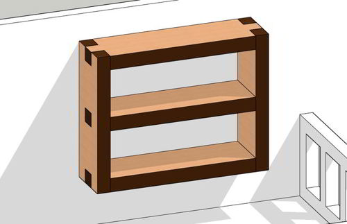 طرح قفسه کتاب دیواری مینیاتوری برش لیزری قاب - laser cut miniature wall mounted bookshelf - برای دستگاه CNC چوب و لیزر (سی ان سی)