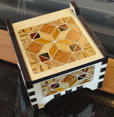 طرح قالب جعبه کوچک برش لیزری - laser cut mini box template ve - برای دستگاه CNC چوب و لیزر (سی ان سی)