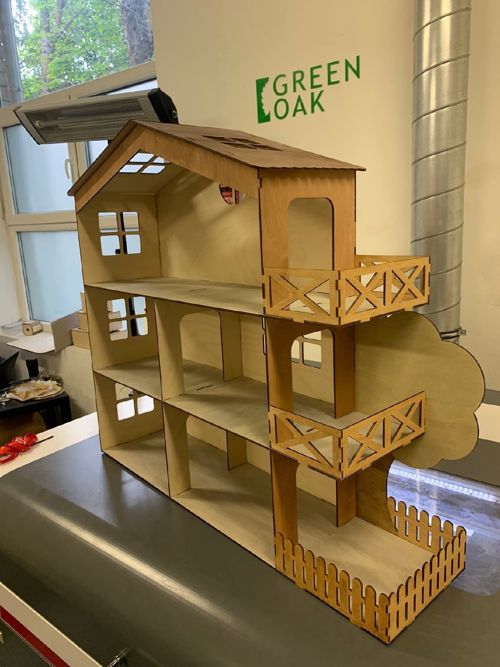 طرح برش لیزری خانه عروسکی مدرن - laser cut modern dollhouse ve - برای دستگاه CNC چوب و لیزر (سی ان سی)