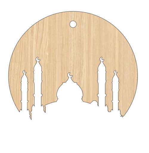 طرح برش لیزری مسجد رمضان کریم مسجد چوبی ناتمام برش - laser cut mosque ramadan kareem wooden masjid unfinished cutout ve - برای دستگاه CNC چوب و لیزر (سی ان سی)