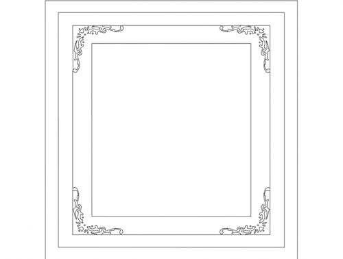 طرح قاب عکس برش لیزری نقاشی طرح کلی - laser cut mural outline photo frame - برای دستگاه CNC چوب و لیزر (سی ان سی)