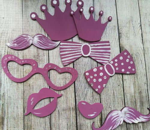 طرح سبیل‌های برش لیزری تزئینات مهمانی - laser cut mustaches party decorations ve - برای دستگاه CNC چوب و لیزر (سی ان سی)