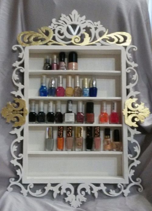 طرح برش لیزری لاک ناخن قفسه لاک ناخن قفسه - laser cut nail polish rack nail polish shelf ve - برای دستگاه CNC چوب و لیزر (سی ان سی)