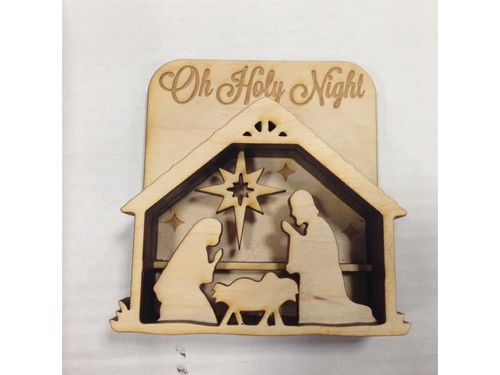 طرح برش لیزری زایش سایه جعبه - laser cut nativity shadow box - برای دستگاه CNC چوب و لیزر (سی ان سی)