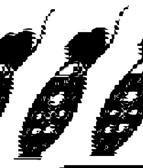 طرح ساعت دیواری مدرن برش لیزری گربه ماهی شیطون، دکور منزل هزینه - laser cut naughty cat fish tank modern wall clock home decor ve - برای دستگاه CNC چوب و لیزر (سی ان سی)