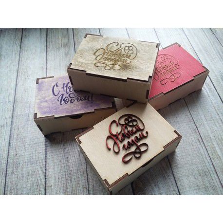 طرح برش لیزری جعبه سال نو - laser cut new year box - برای دستگاه CNC چوب و لیزر (سی ان سی)