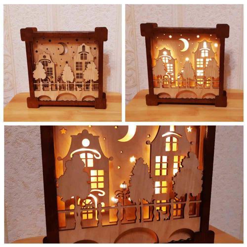 طرح برش لیزری چراغ شب چراغ - laser cut night lamp ve - برای دستگاه CNC چوب و لیزر (سی ان سی)