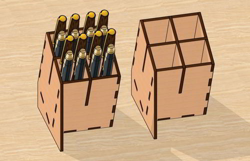طرح برش لیزری میز اداری سازماندهنده خودکار پایه - laser cut office desk organizer pen stand - برای دستگاه CNC چوب و لیزر (سی ان سی)