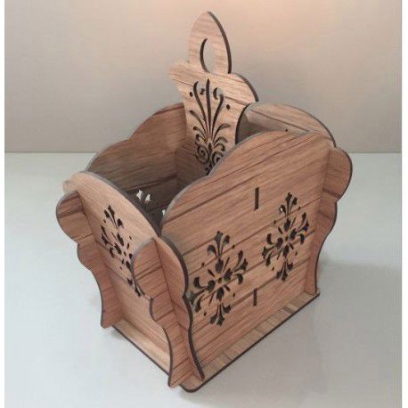 طرح سازمان‌دهنده برش لیزری برای لوازم آشپزخانه - laser cut organizer for kitchen appliances ve - برای دستگاه CNC چوب و لیزر (سی ان سی)