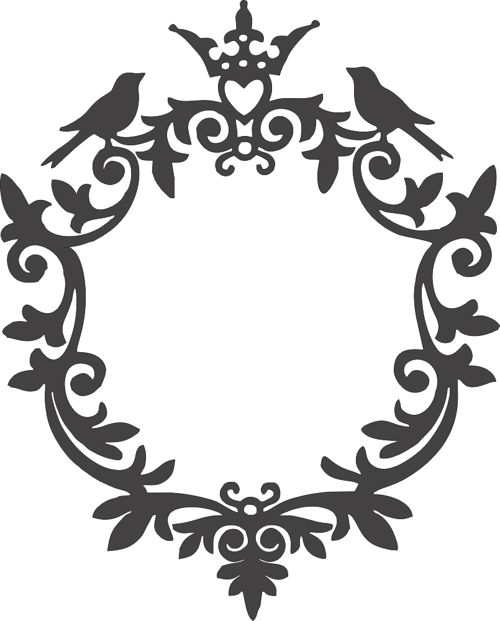 طرح برش لیزری پرندگان زینتی قاب - laser cut ornamental birds frame - برای دستگاه CNC چوب و لیزر (سی ان سی)