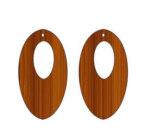 طرح گوشواره‌های بیضی شکل برش لیزری قالب‌های جواهرات برش چوب - laser cut oval shaped earrings set jewelry templates wood cutout ve - برای دستگاه CNC چوب و لیزر (سی ان سی)
