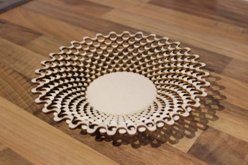 طرح برش لیزری کاسه همپوشانی پوشش - laser cut overlap bowl ve - برای دستگاه CNC چوب و لیزر (سی ان سی)