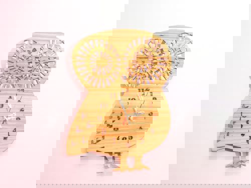 طرح ساعت جغد برش شده با لیزر - laser cut owl clock ve - برای دستگاه CNC چوب و لیزر (سی ان سی)