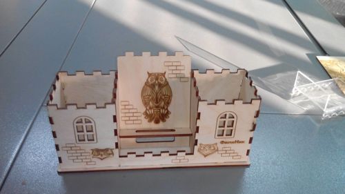 طرح برش لیزری خانه جغد سازماندهنده - laser cut owl house organizer ve - برای دستگاه CNC چوب و لیزر (سی ان سی)