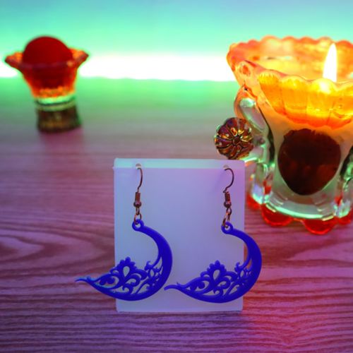 طرح جفت گوشواره اکریلیک برش لیزری جواهرات هدیه - laser cut pair of acrylic earrings jewelry gift - برای دستگاه CNC چوب و لیزر (سی ان سی)