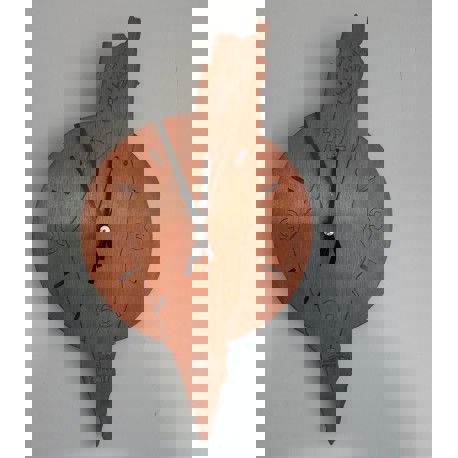 طرح ساعت دیواری نقشه فلسطین با برش لیزری () - laser cut palestine map wall clock ve - برای دستگاه CNC چوب و لیزر (سی ان سی)