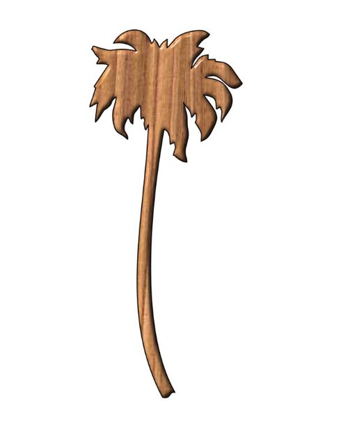 طرح برش لیزری نخل به شکل درخت ناتمام چوب گرمسیری صنایع دستی برش - laser cut palm tree shape unfinished wood tropical craft cutout ve - برای دستگاه CNC چوب و لیزر (سی ان سی)