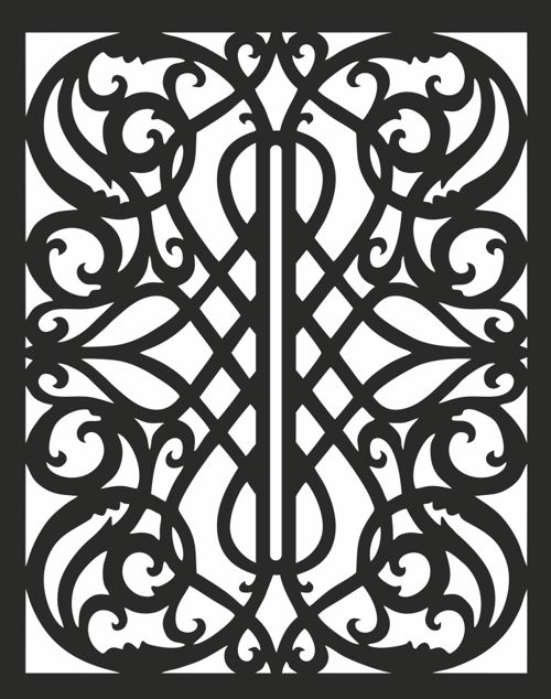 طرح برش پانل الگو لیزری - laser cut panel pattern - برای دستگاه CNC چوب و لیزر (سی ان سی)