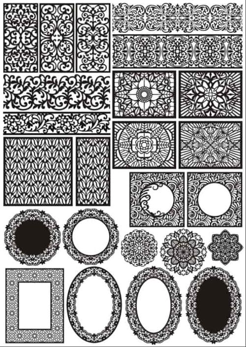 طرح پانل‌های برش لیزری تزئینی الگو - laser cut panels decorative pattern ve - برای دستگاه CNC چوب و لیزر (سی ان سی)