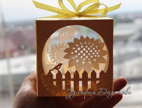 طرح برش کاغذ برش لیزر جعبه نور - laser cut paper cut light box - برای دستگاه CNC چوب و لیزر (سی ان سی)