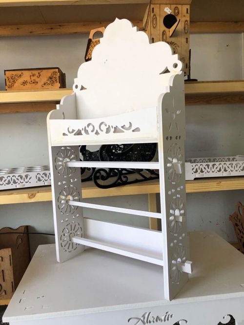 طرح قفسه کاغذی برش لیزری قفسه کاغذی انبارداری لیزر - laser cut paper rack paper shelf storage - برای دستگاه CNC چوب و لیزر (سی ان سی)