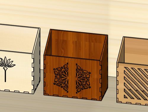 طرح پایه کاغذی برش لیزری قلم چوبی نگهدارنده مداد میلی‌متری - laser cut paper stand wooden pen pencil holder 3mm ve - برای دستگاه CNC چوب و لیزر (سی ان سی)