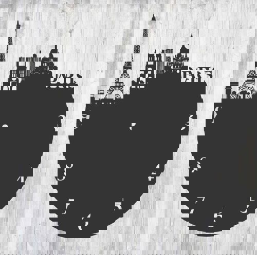 طرح ساعت پاریسی برش لیزری وی - laser cut paris clock ve - برای دستگاه CNC چوب و لیزر (سی ان سی)