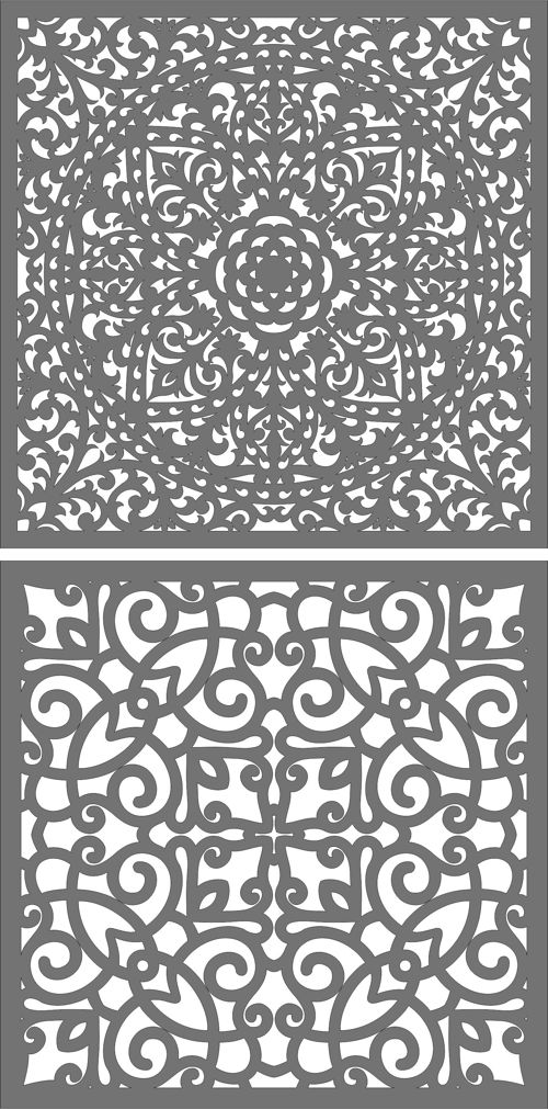 طرح پارتیشن برش لیزری داخلی پانل های جالی اتاق جداکننده مجموعه - laser cut partition indoor panels jali room dividers set - برای دستگاه CNC چوب و لیزر (سی ان سی)