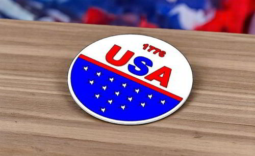 طرح تابلوی گرد میهن‌پرستانه برش لیزری چهارمین روز ماه جولای درب دکور - laser cut patriotic round sign july 4th door decor - برای دستگاه CNC چوب و لیزر (سی ان سی)