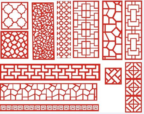 طرح برش لیزری صفحه - laser cut pattern screen 112 - برای دستگاه CNC چوب و لیزر (سی ان سی)