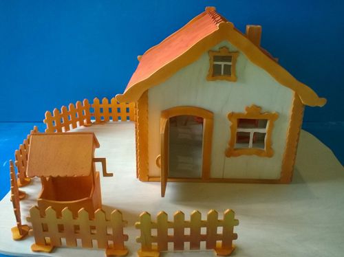 طرح الگوهای برش لیزری خانه چوبی - laser cut patterns wooden house - برای دستگاه CNC چوب و لیزر (سی ان سی)