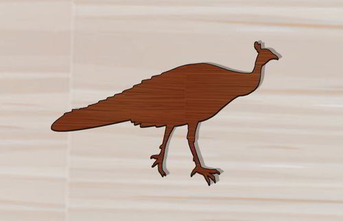 طرح برش لیزری چوب طاووس دوبعدی شکل - laser cut peacock wood 2d shape - برای دستگاه CNC چوب و لیزر (سی ان سی)