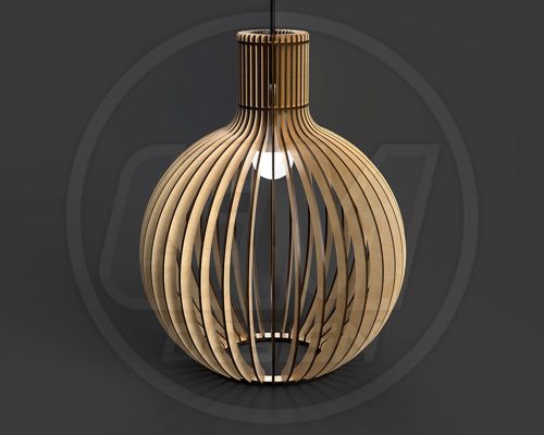 طرح لوستر آویز برش لیزری لامپ - laser cut pendant light chandelier lamp ve - برای دستگاه CNC چوب و لیزر (سی ان سی)