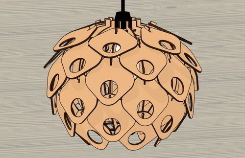 طرح چراغ آویز برش لیزری چراغ آویز لامپ - laser cut pendant light hanging lamp ve - برای دستگاه CNC چوب و لیزر (سی ان سی)