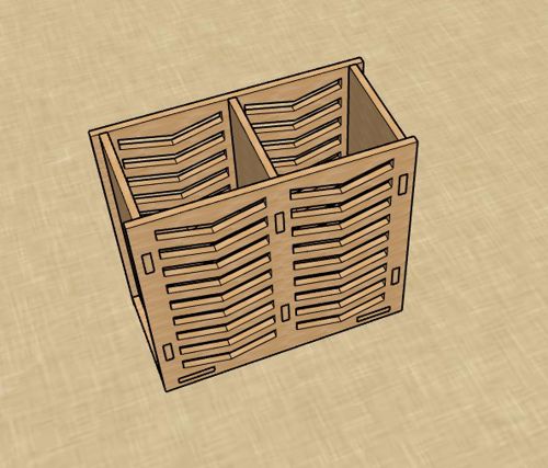 طرح قلم برش لیزری پایه نمایشگر مداد پایه - laser cut pen display stand pencil stand - برای دستگاه CNC چوب و لیزر (سی ان سی)