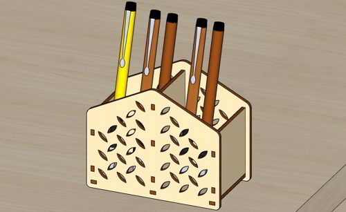 طرح laser-cut-pen-holder-for-desk-pen-pot-pencil-holders-makeup-brushes-storage-organizer-ve