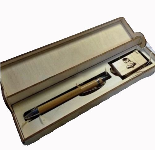 طرح قلم برش لیزری یواس‌بی فلش درایو جعبه هدیه - laser cut pen usb flash drive gift box ve - برای دستگاه CNC چوب و لیزر (سی ان سی)
