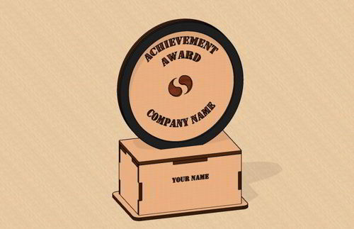 طرح جایزه دستاورد برش لیزری عملکرد ویژه - laser cut performance award achievement trophy ve - برای دستگاه CNC چوب و لیزر (سی ان سی)