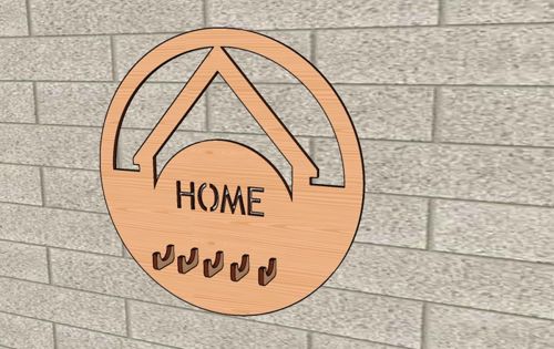 طرح جاکلیدی چوبی اسم شخصی برش لیزری گرد آویز کلیدی چوبی قاب - laser cut personalized name wooden key holder round wooden key hanger - برای دستگاه CNC چوب و لیزر (سی ان سی)