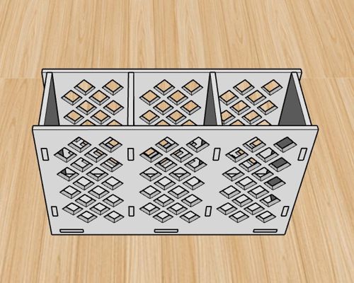 طرح خودکار برش خورده شخصی شده جعبه چوبی لیزر - laser cut personalized pen pencil holder wood box - برای دستگاه CNC چوب و لیزر (سی ان سی)